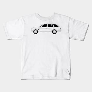 BMW E30 Wagon Black Outline Kids T-Shirt